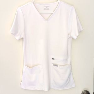 Jaanuu White Scrub Top